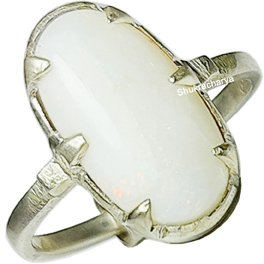 Natural Opal Silver Ring; Original & Certified